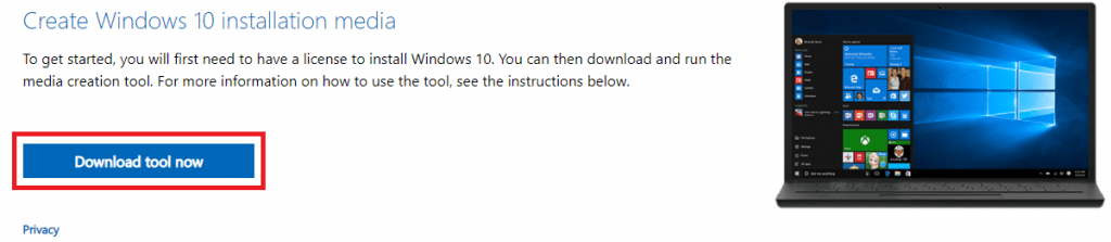 Windows 10 Media Creation Tool
