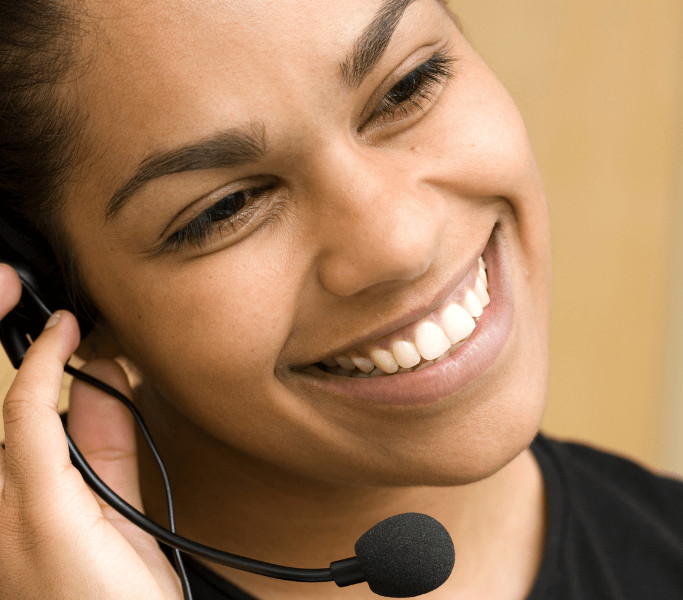 Receptionist on the phone