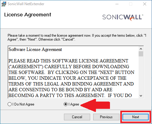 SonicWall NetExtender License Agreement