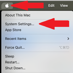 Apple Menu > System Settings