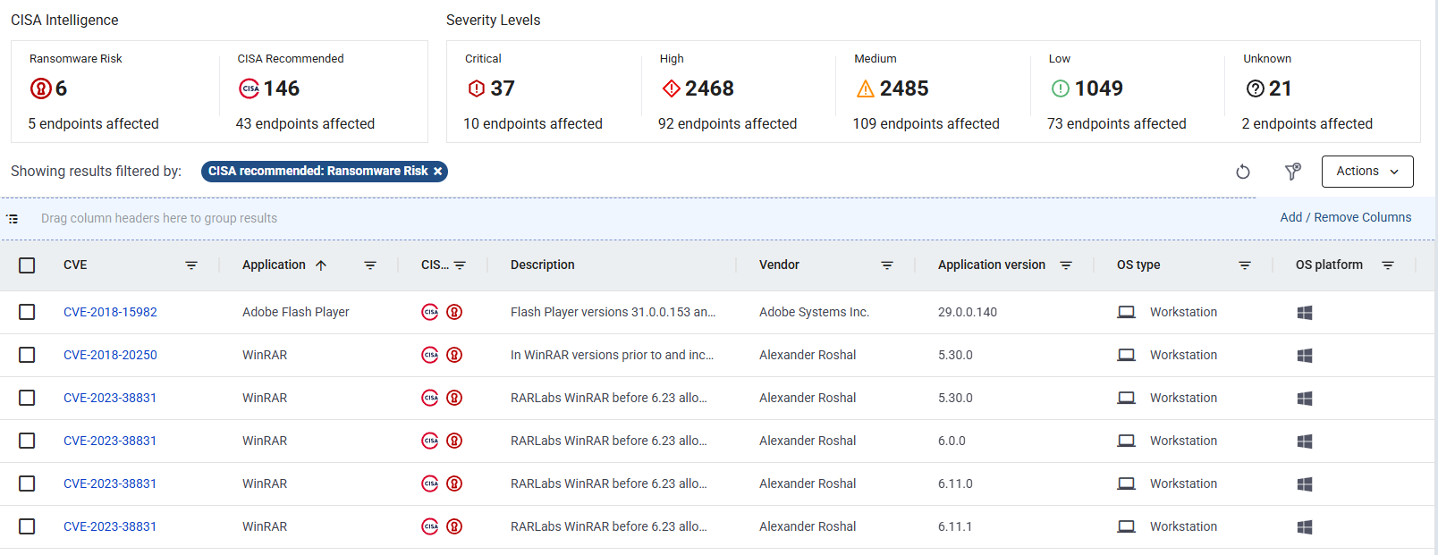 Vulnerability and Software Patch Status