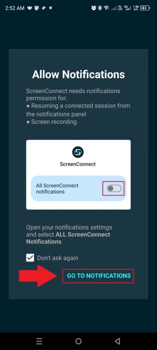 Go To Notifications
