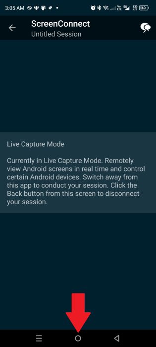 Press the home button
